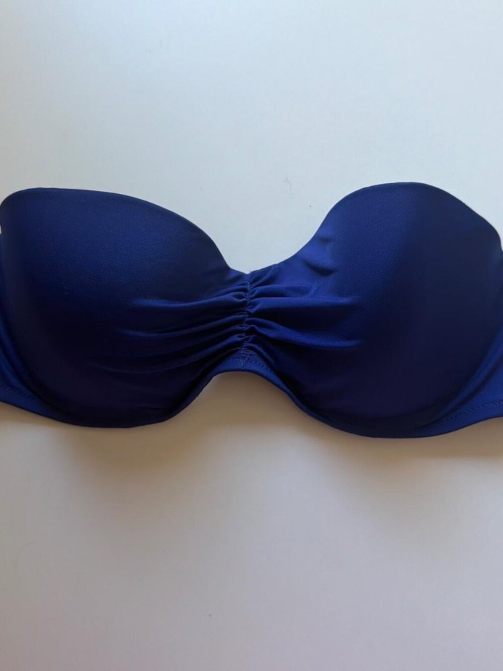 Royal blue strapless bikini